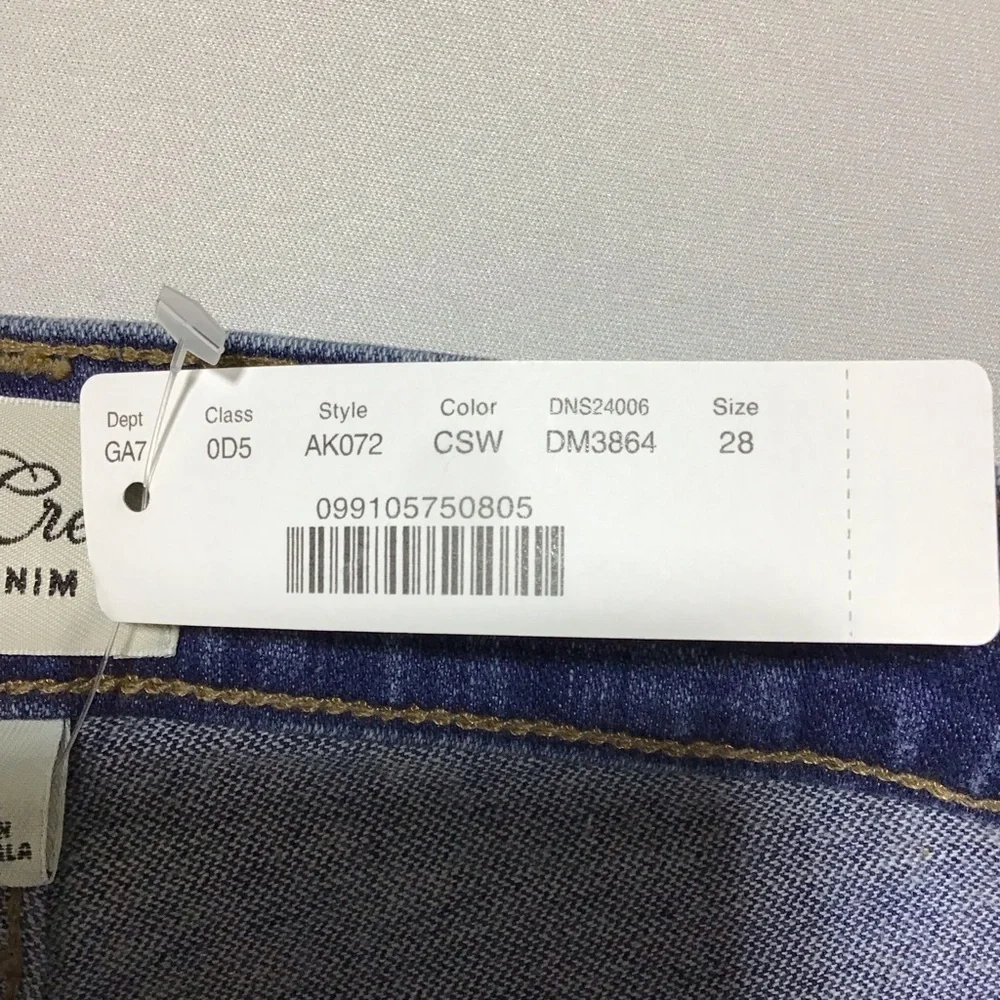 J. Crew Billie Demi Boot Crop Dark Blue Jeans